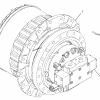 Редуктор хода с мотором CAT 324_2